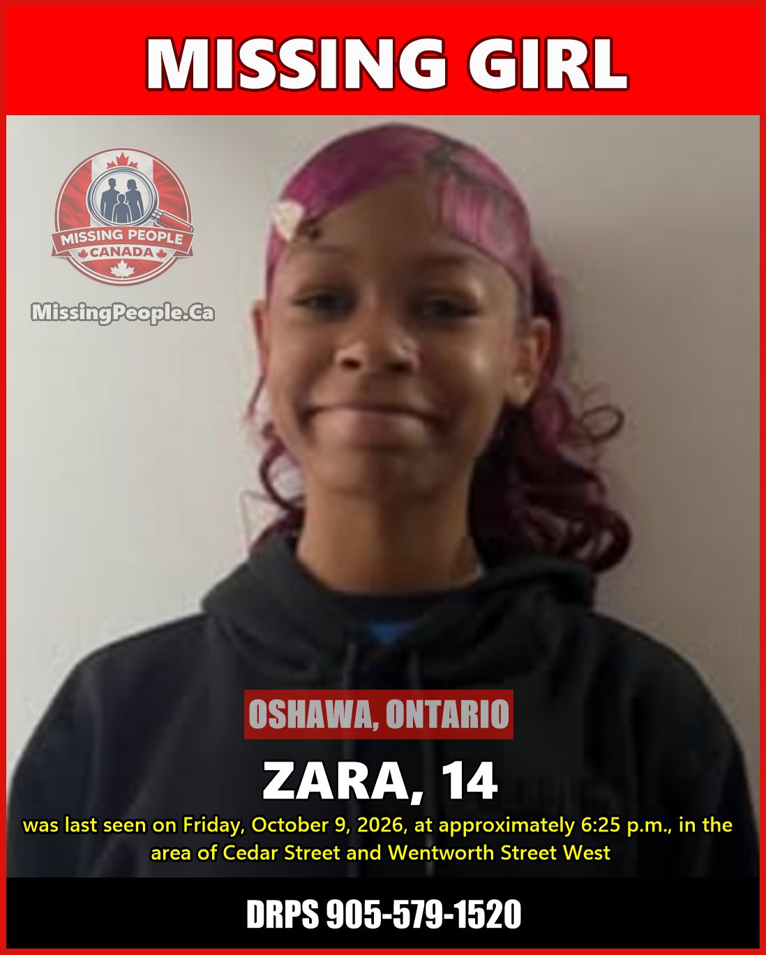 MISSING PERSON CANADA RELEASE