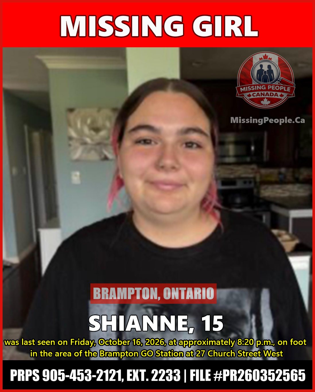 MISSING PERSON CANADA RELEASE