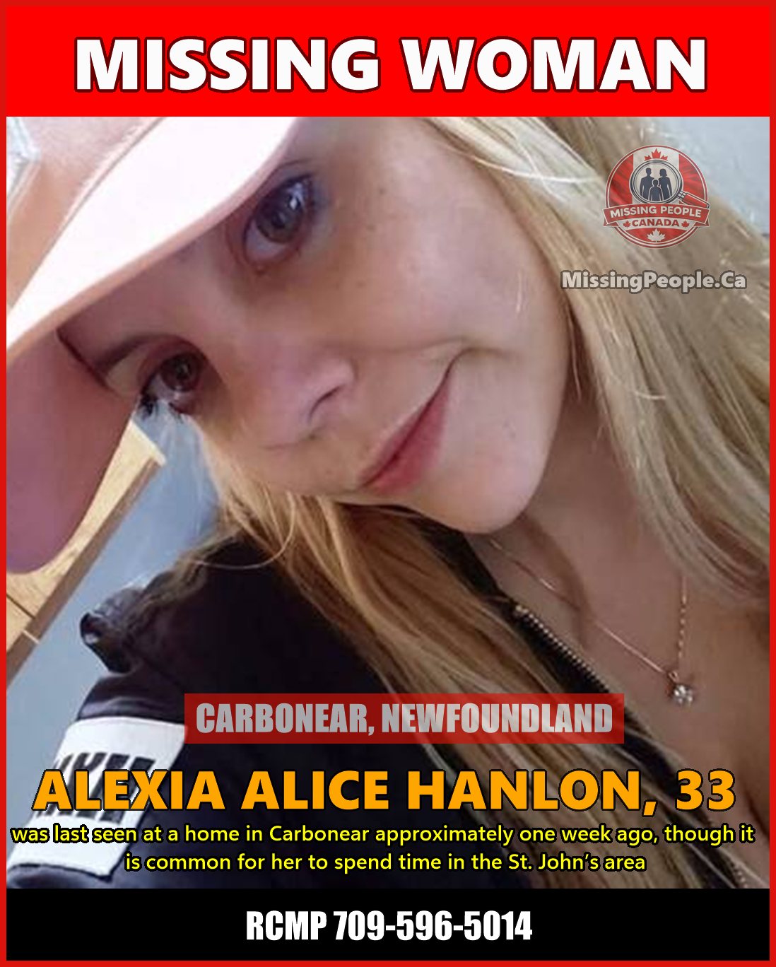 MISSING PERSON CANADA RELEASE