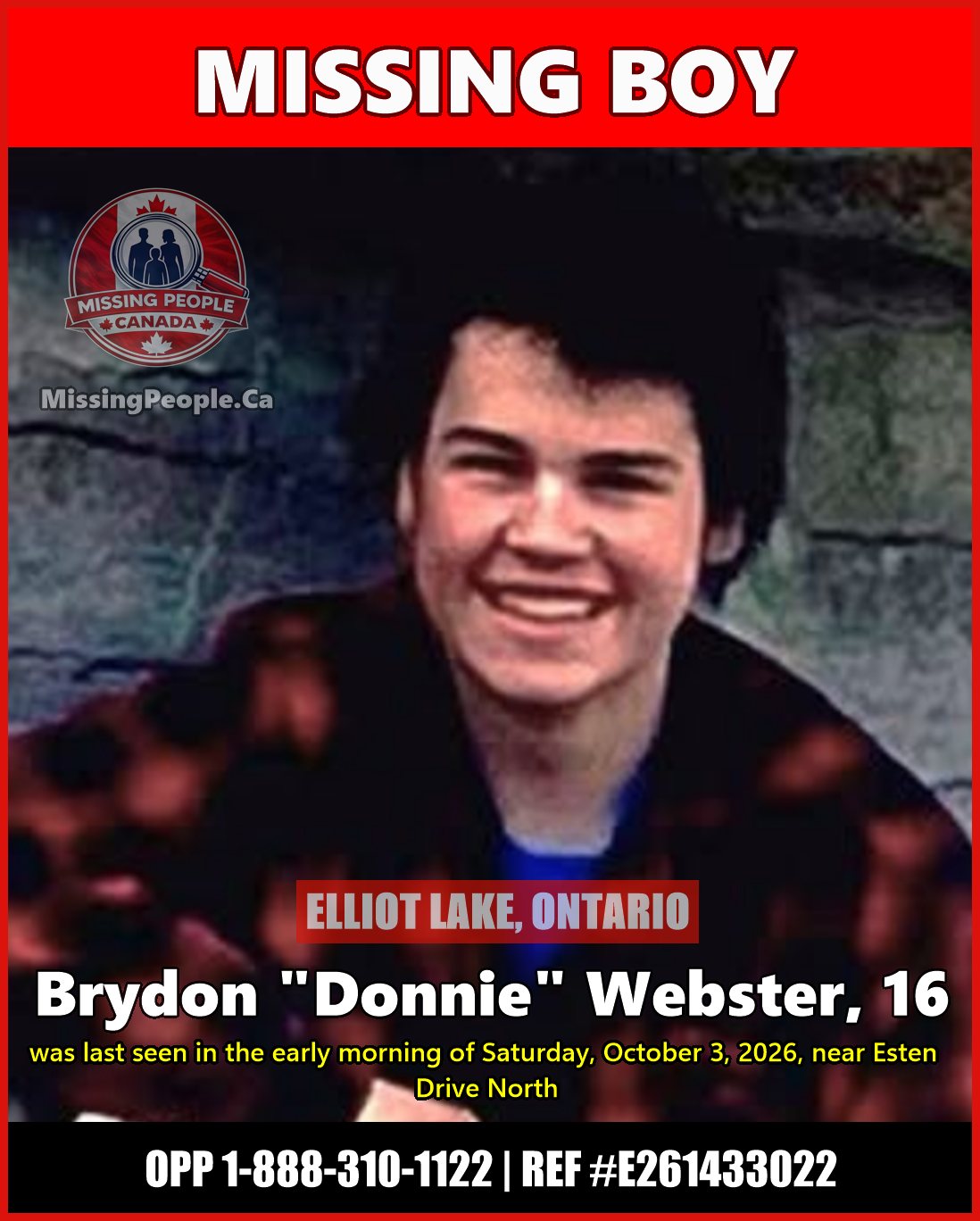 MISSING PERSON CANADA RELEASE