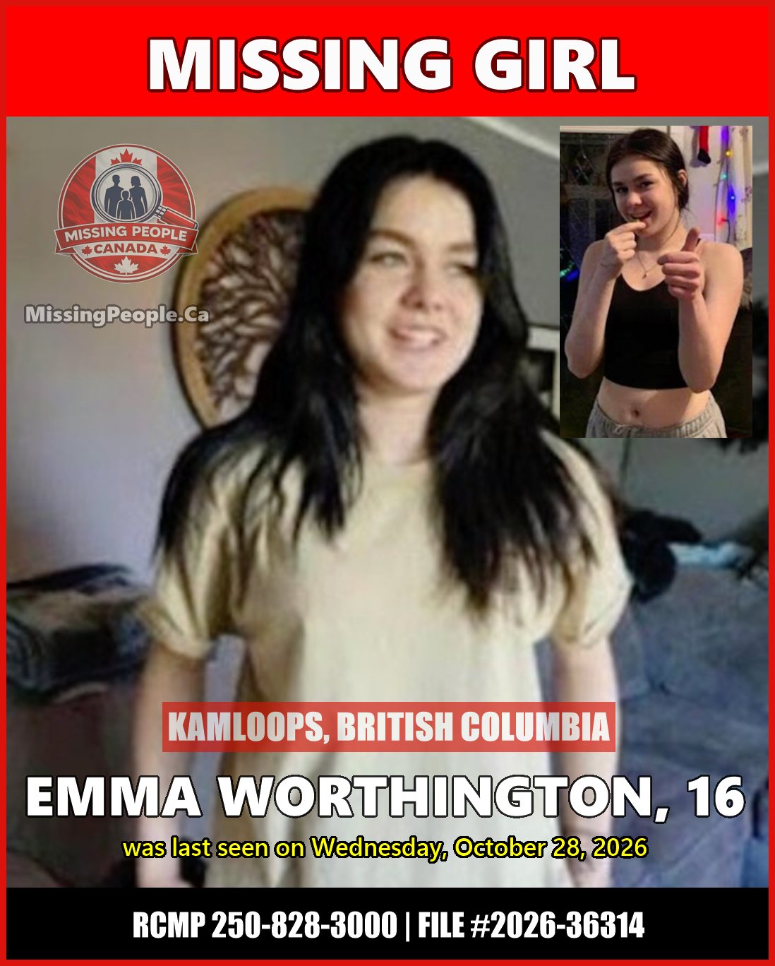 MISSING PERSON CANADA RELEASE
