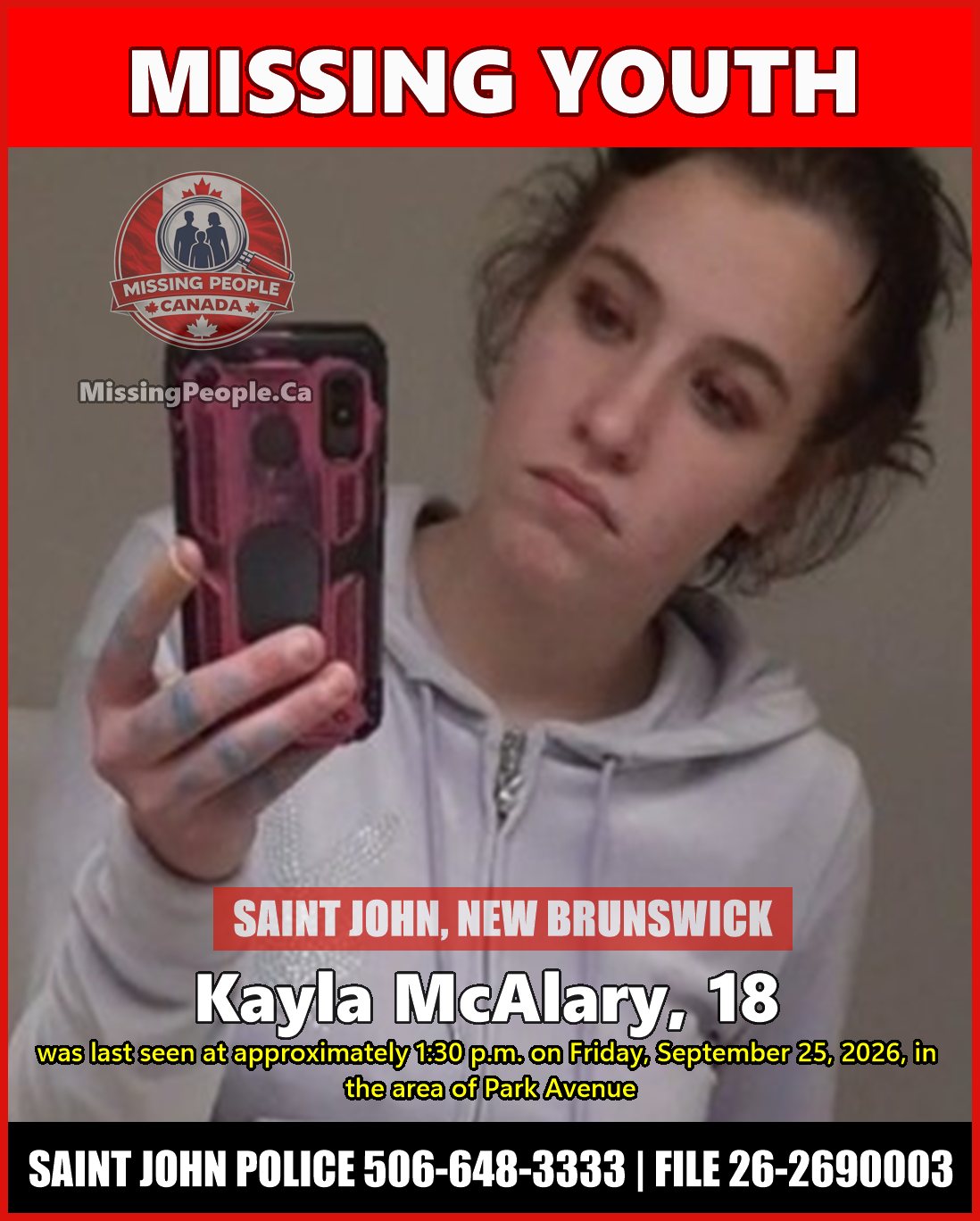 MISSING PERSON CANADA RELEASE