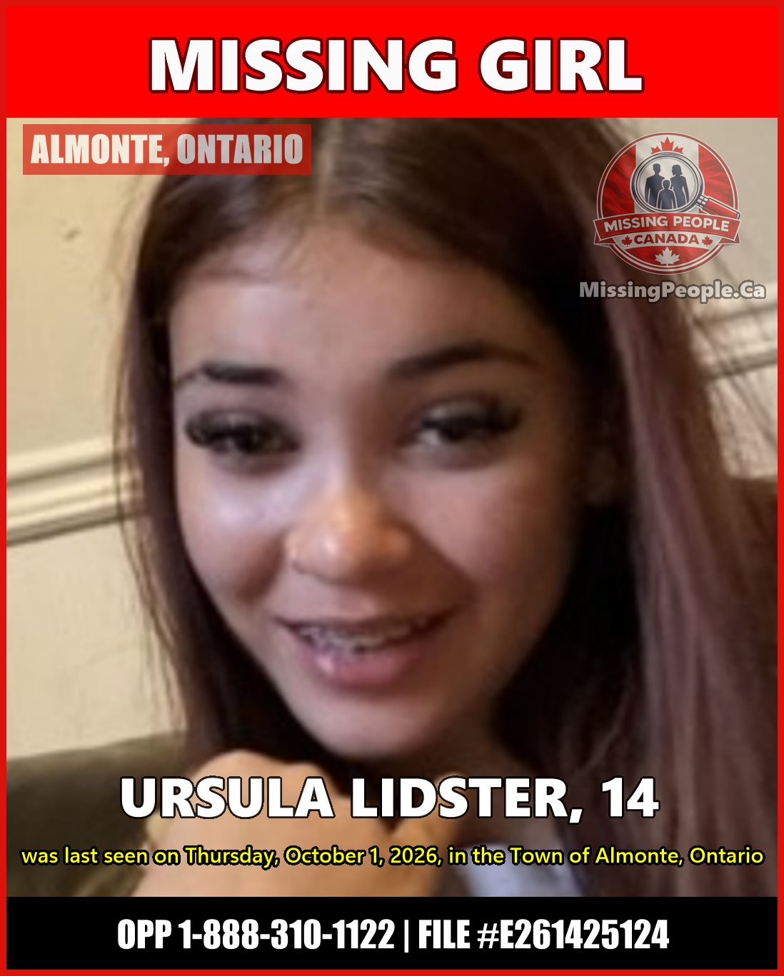 MISSING PERSON CANADA RELEASE