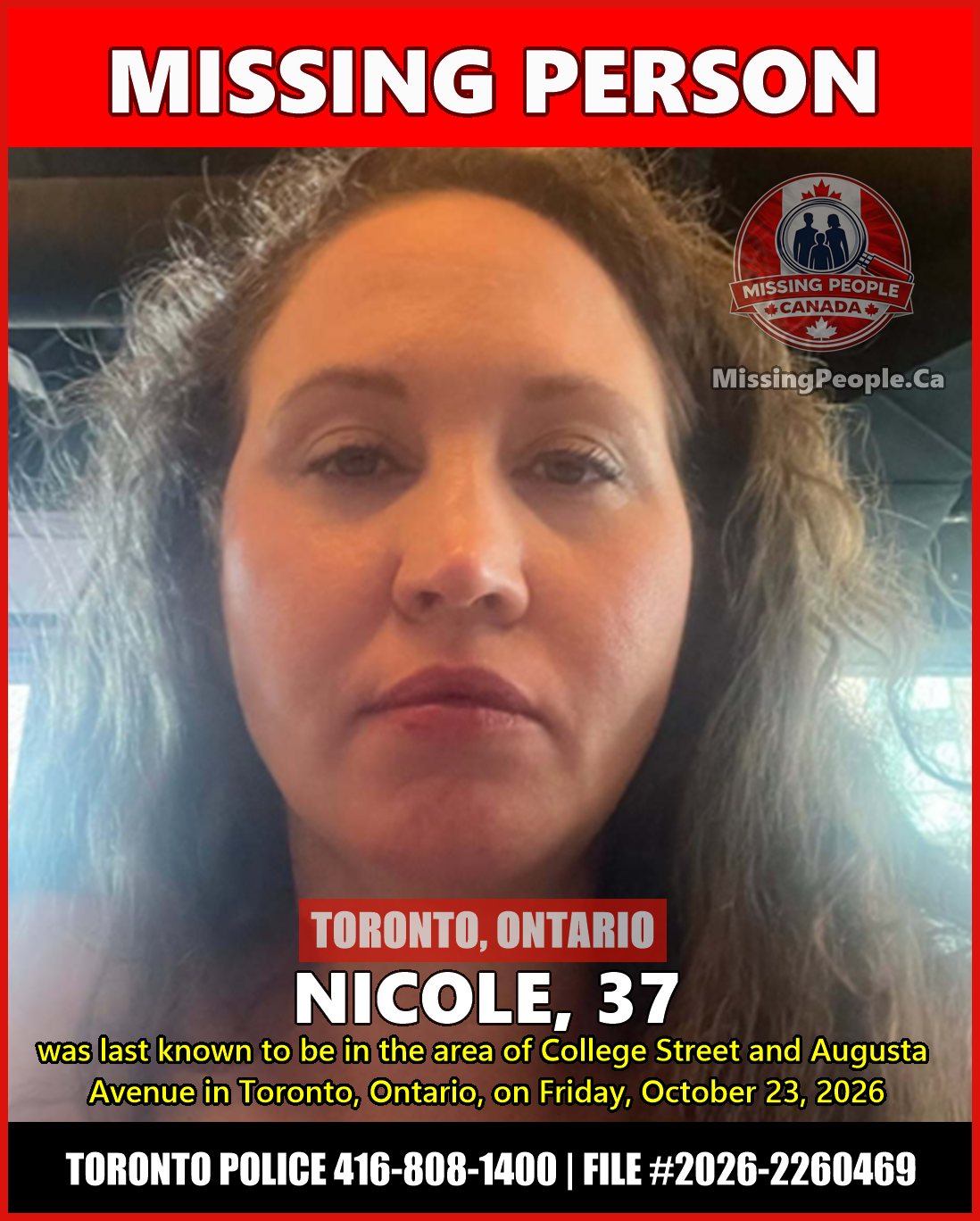 MISSING PERSON CANADA RELEASE