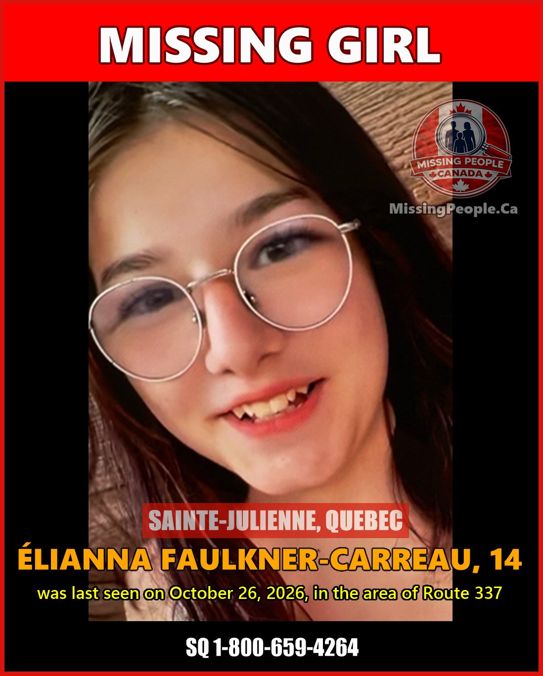 MISSING PERSON CANADA RELEASE